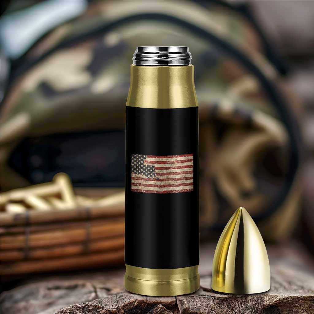 Louisiana Pride Vintage American Flag State Map Bullet Tumbler