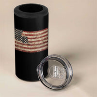 Louisiana Pride Vintage American Flag State Map 4 in 1 Can Cooler Tumbler