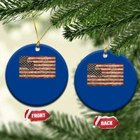 Louisiana Pride Vintage American Flag State Map Ceramic Ornament