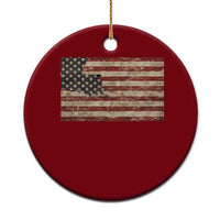 Louisiana Pride Vintage American Flag State Map Ceramic Ornament
