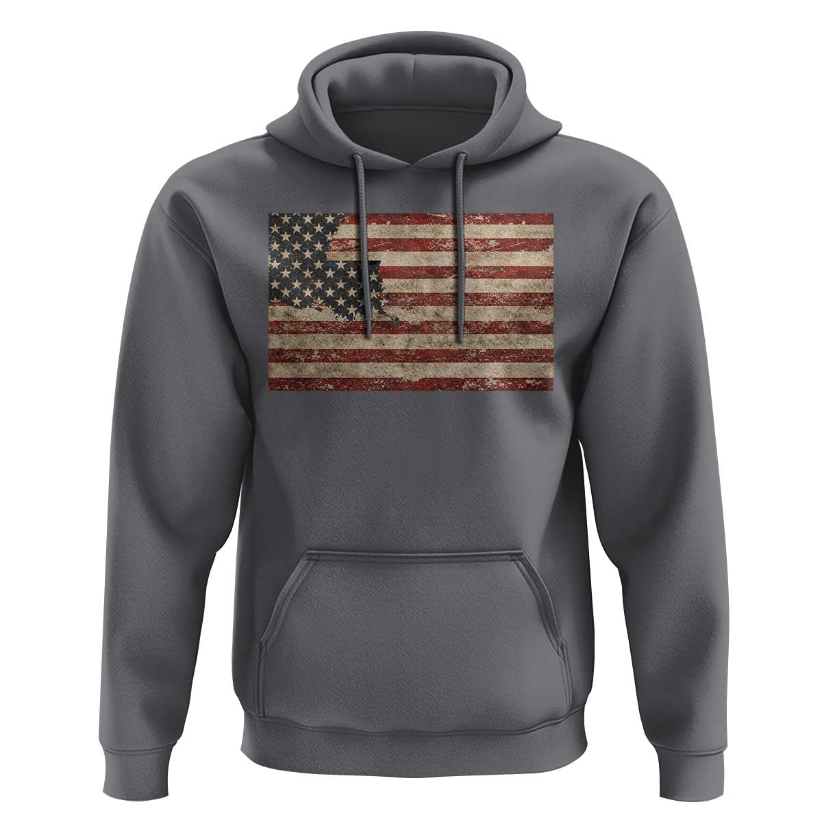Louisiana Pride Vintage American Flag State Map Hoodie
