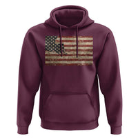 Louisiana Pride Vintage American Flag State Map Hoodie