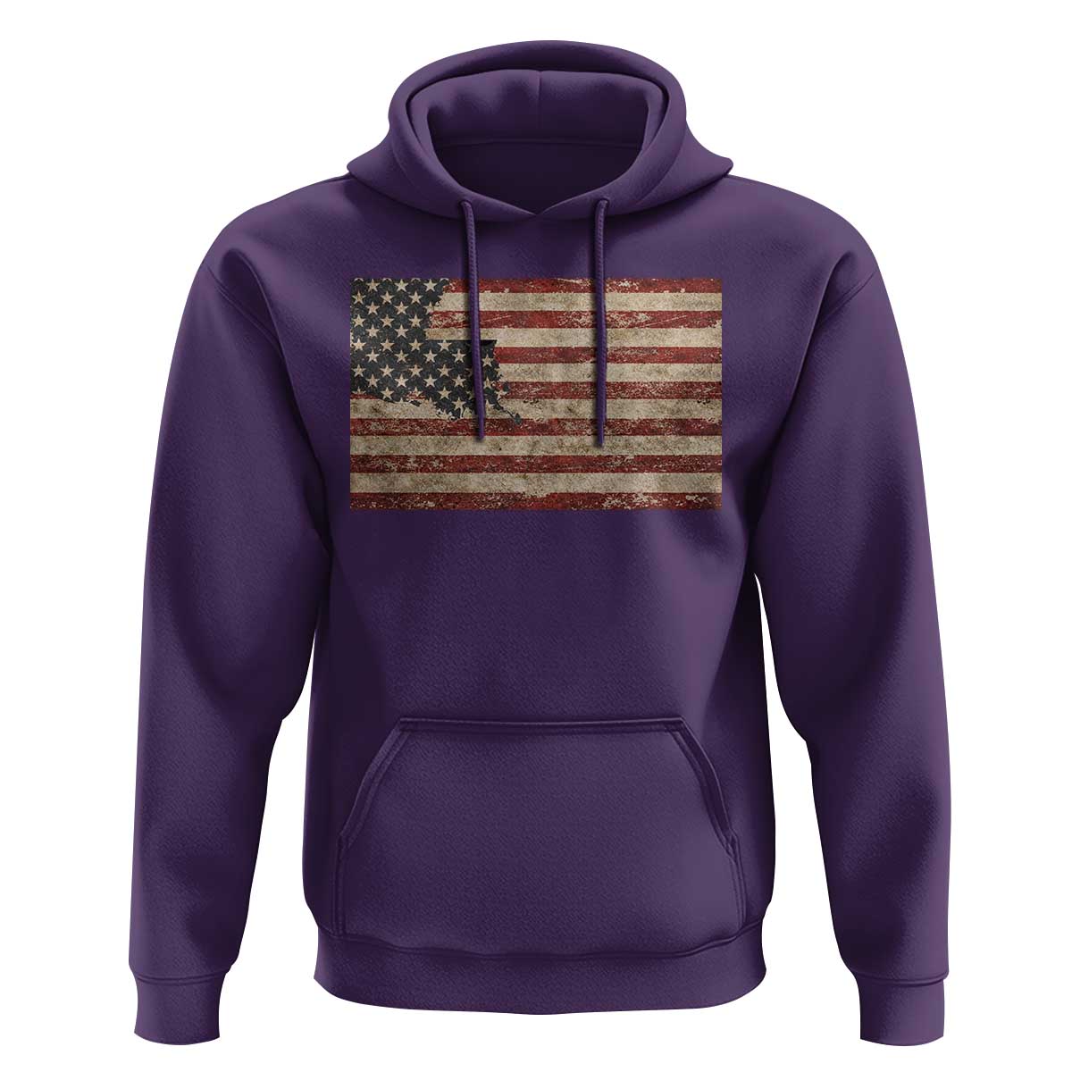 Louisiana Pride Vintage American Flag State Map Hoodie