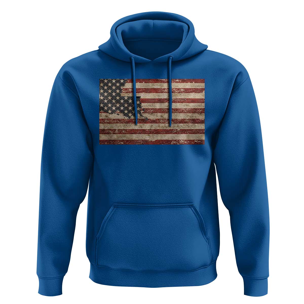 Louisiana Pride Vintage American Flag State Map Hoodie