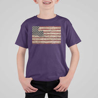 Louisiana Pride Vintage American Flag State Map T Shirt For Kid