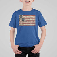 Louisiana Pride Vintage American Flag State Map T Shirt For Kid
