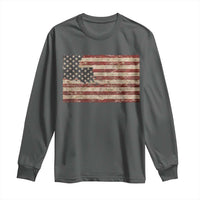 Louisiana Pride Vintage American Flag State Map Long Sleeve Shirt
