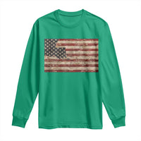 Louisiana Pride Vintage American Flag State Map Long Sleeve Shirt