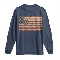 Louisiana Pride Vintage American Flag State Map Long Sleeve Shirt