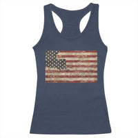 Louisiana Pride Vintage American Flag State Map Racerback Tank Top