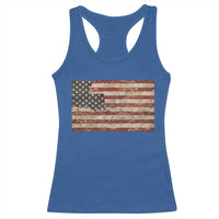 Louisiana Pride Vintage American Flag State Map Racerback Tank Top