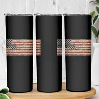 Louisiana Pride Vintage American Flag State Map Skinny Tumbler