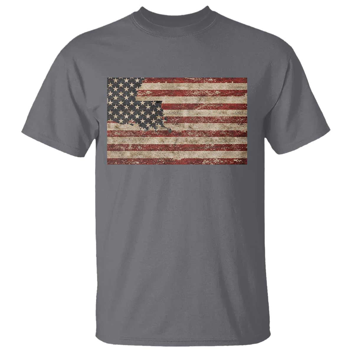 Louisiana Pride Vintage American Flag State Map T Shirt