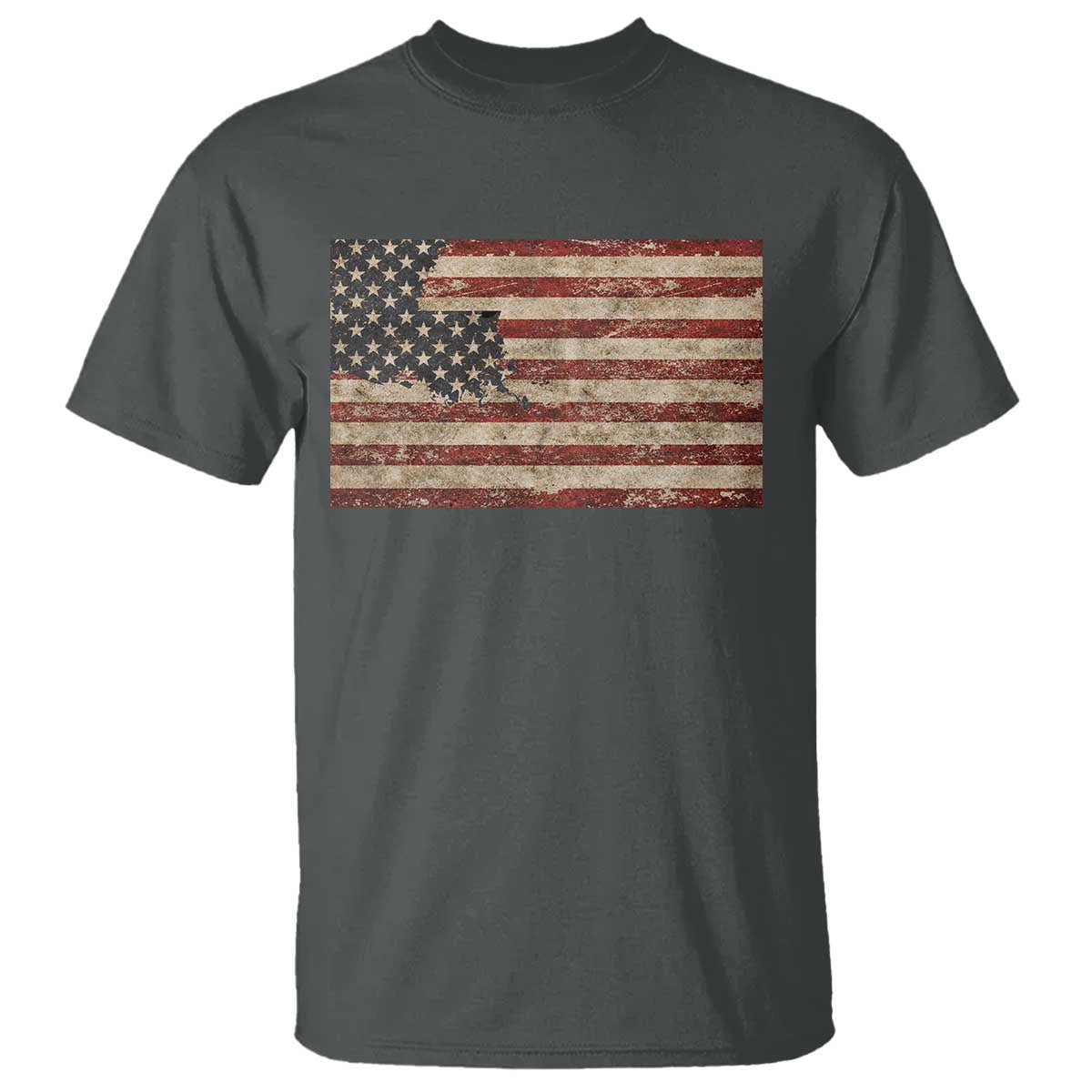 Louisiana Pride Vintage American Flag State Map T Shirt