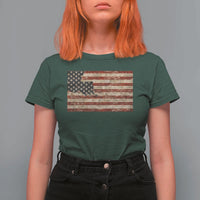 Louisiana Pride Vintage American Flag State Map T Shirt For Women