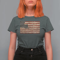 Louisiana Pride Vintage American Flag State Map T Shirt For Women