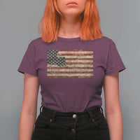 Louisiana Pride Vintage American Flag State Map T Shirt For Women