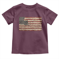 Louisiana Pride Vintage American Flag State Map Toddler T Shirt