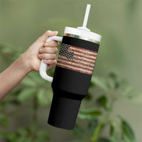 Louisiana Pride Vintage American Flag State Map Tumbler With Handle