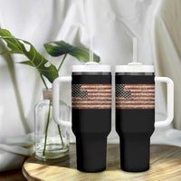 Louisiana Pride Vintage American Flag State Map Tumbler With Handle