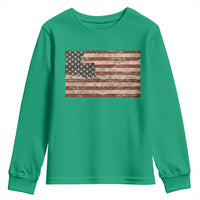 Louisiana Pride Vintage American Flag State Map Youth Sweatshirt