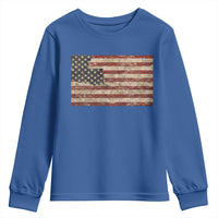 Louisiana Pride Vintage American Flag State Map Youth Sweatshirt