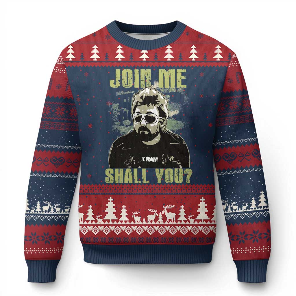 Adam Inspired Memorial Ugly Christmas Sweater Join Me Shall You The Woo Tribute - Wonder Print Shop