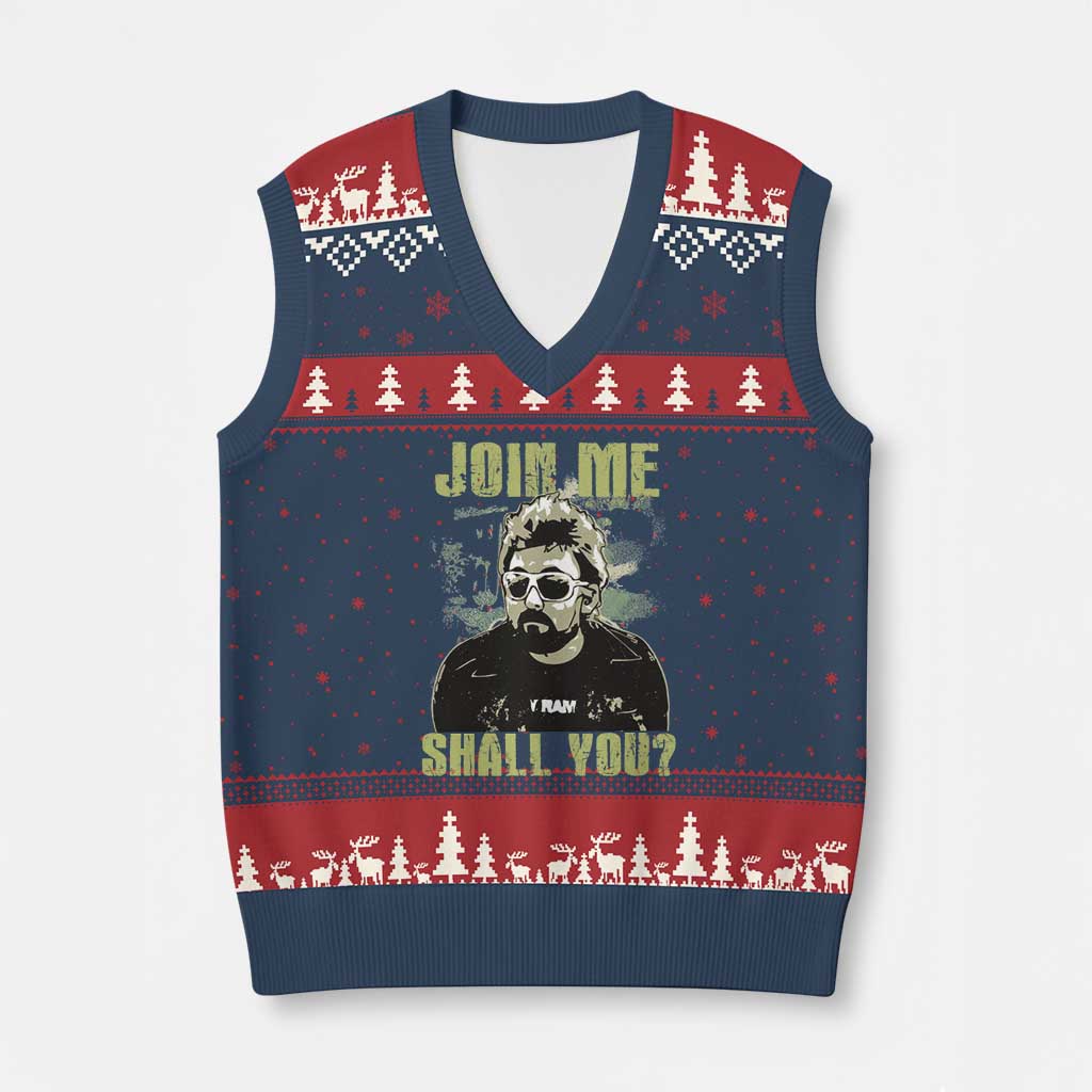 Adam Inspired Memorial V-Neck Knit Sweater Vest Join Me Shall You The Woo Tribute - Wonder Print Shop