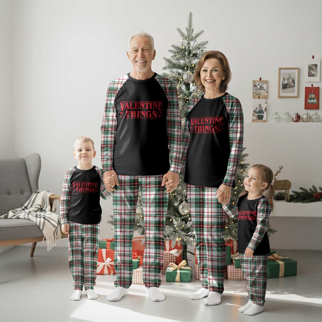 Funny Valentine Things Plaid Pajama Set Romantic Stranger Valentine's Day Movie
