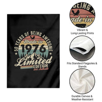 50th Birthday Made In 1976 Garden Flag 50 Years Of Being Awesome Vintage Limited Edition