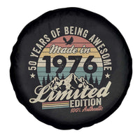 50th Birthday Made In 1976 Spare Tire Cover 50 Years Of Being Awesome Vintage Limited Edition