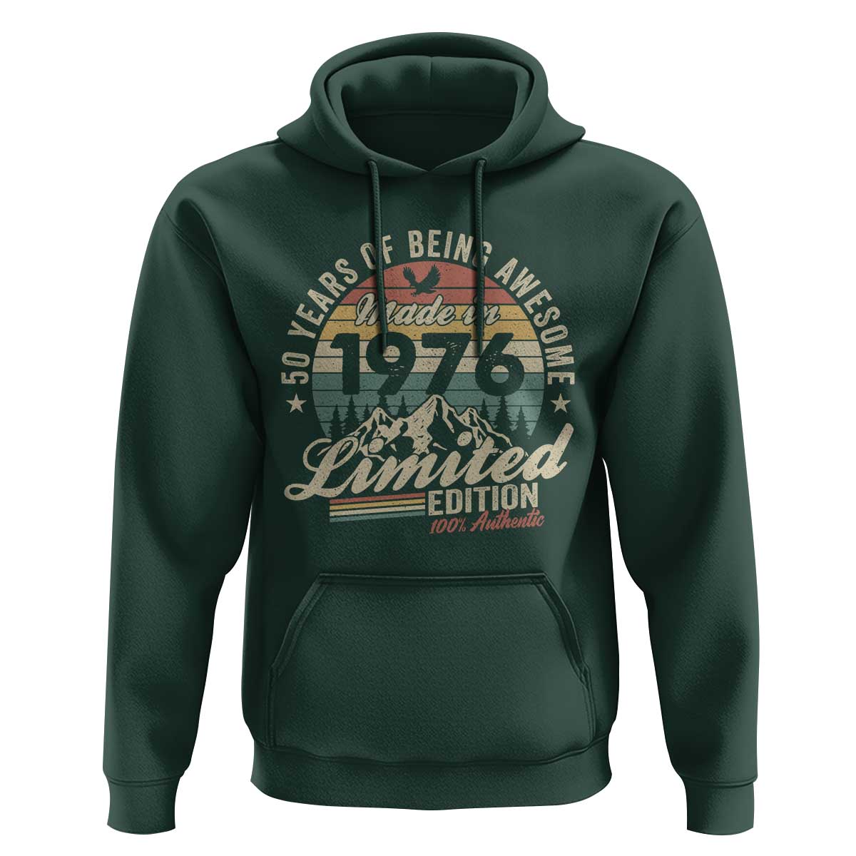 50th Birthday Made In 1976 Hoodie 50 Years Of Being Awesome Vintage Limited Edition