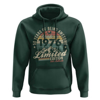 50th Birthday Made In 1976 Hoodie 50 Years Of Being Awesome Vintage Limited Edition