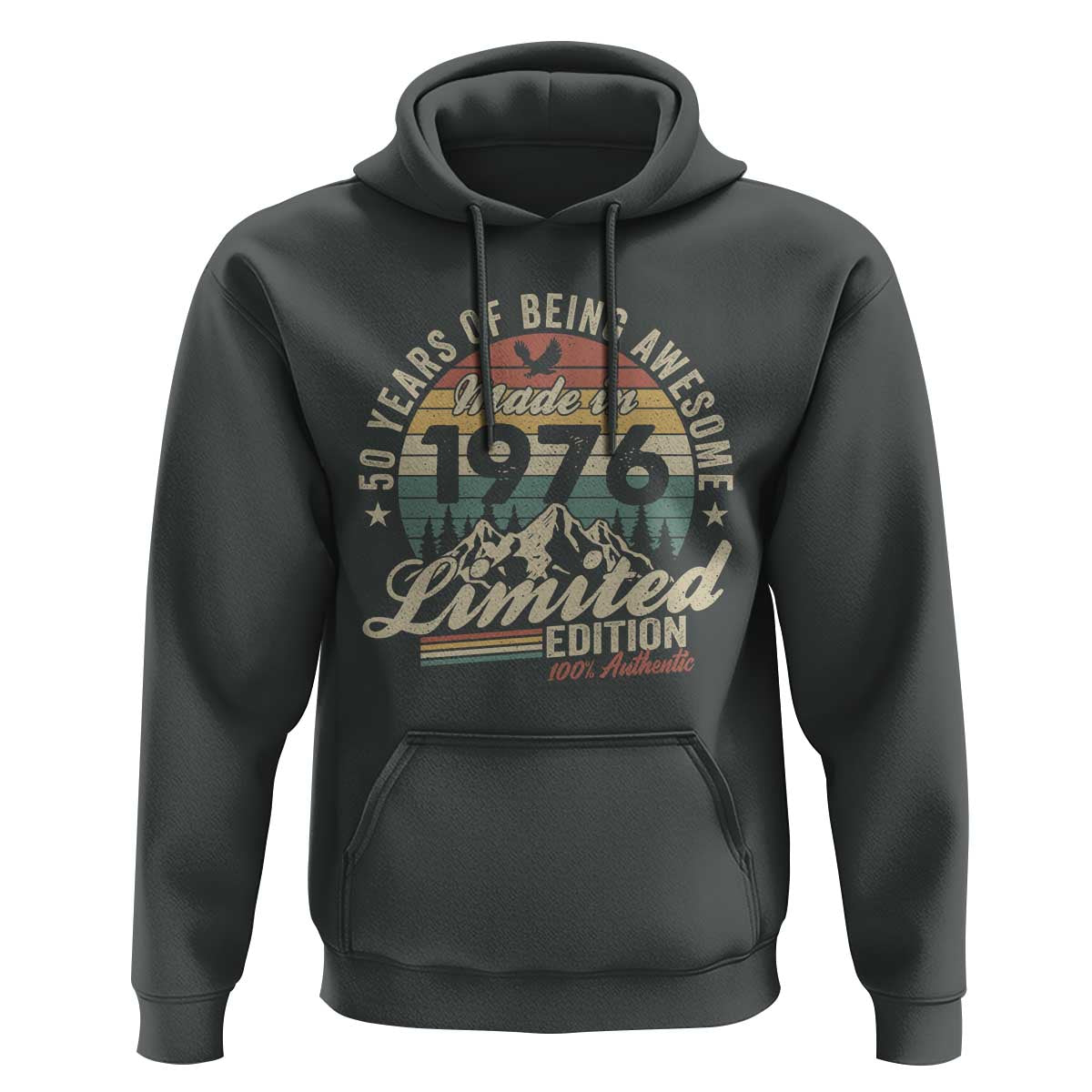 50th Birthday Made In 1976 Hoodie 50 Years Of Being Awesome Vintage Limited Edition