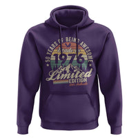 50th Birthday Made In 1976 Hoodie 50 Years Of Being Awesome Vintage Limited Edition