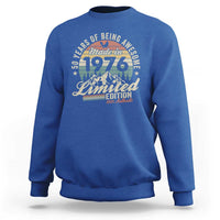 50th Birthday Made In 1976 Sweatshirt 50 Years Of Being Awesome Vintage Limited Edition