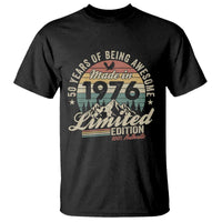 50th Birthday Made In 1976 T Shirt 50 Years Of Being Awesome Vintage Limited Edition