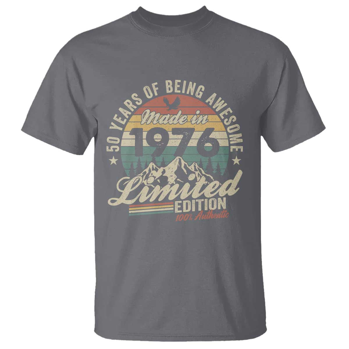 50th Birthday Made In 1976 T Shirt 50 Years Of Being Awesome Vintage Limited Edition