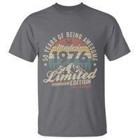 50th Birthday Made In 1976 T Shirt 50 Years Of Being Awesome Vintage Limited Edition