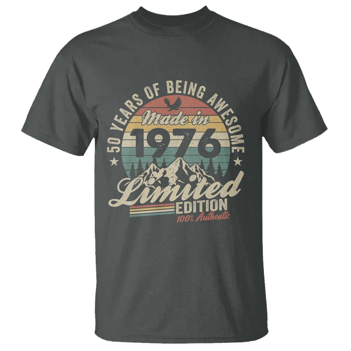 50th Birthday Made In 1976 T Shirt 50 Years Of Being Awesome Vintage Limited Edition