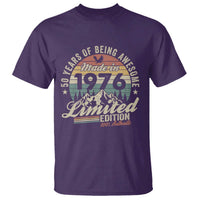 50th Birthday Made In 1976 T Shirt 50 Years Of Being Awesome Vintage Limited Edition