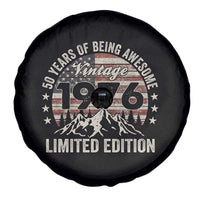50th Birthday Vintage 1976 Limited Edition Spare Tire Cover 50 Years Of Being Awesome American Flag