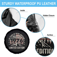50th Birthday Vintage 1976 Limited Edition Spare Tire Cover 50 Years Of Being Awesome American Flag