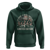 50th Birthday Vintage 1976 Limited Edition Hoodie 50 Years Of Being Awesome American Flag