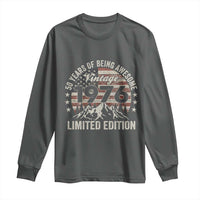 50th Birthday Vintage 1976 Limited Edition Long Sleeve Shirt 50 Years Of Being Awesome American Flag