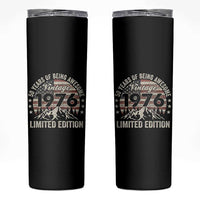 50th Birthday Vintage 1976 Limited Edition Skinny Tumbler 50 Years Of Being Awesome American Flag
