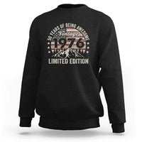 50th Birthday Vintage 1976 Limited Edition Sweatshirt 50 Years Of Being Awesome American Flag