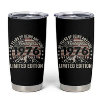 50th Birthday Vintage 1976 Limited Edition Tumbler Cup 50 Years Of Being Awesome American Flag
