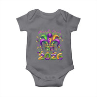 Mardi Gras 2026 Baby Onesie Funny Jester Hat Carnival Fleur De Lis