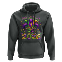 Mardi Gras 2026 Hoodie Funny Jester Hat Carnival Fleur De Lis